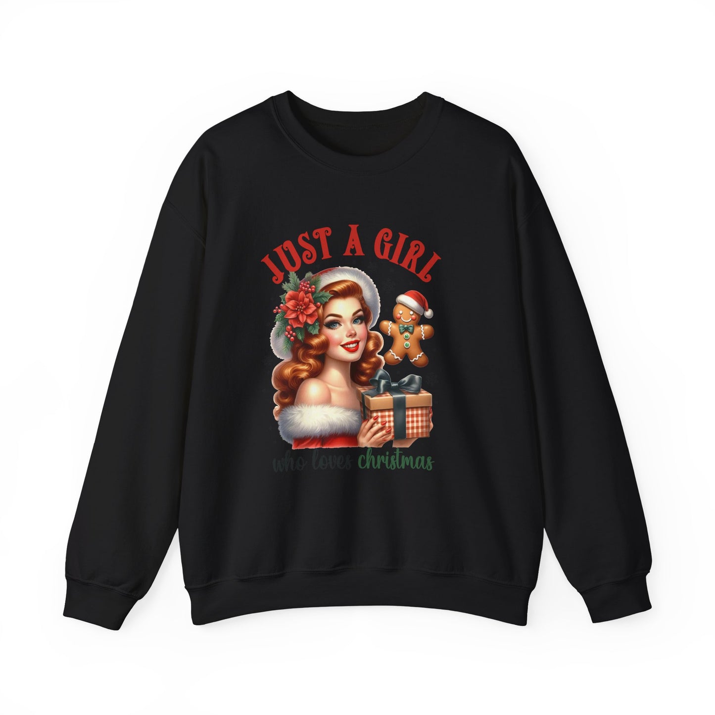 Pin Up Girl Christmas Sweatshirt - Nefty Creations