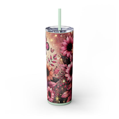Pink Fall Skinny Tumbler 20oz| Nefty Creations