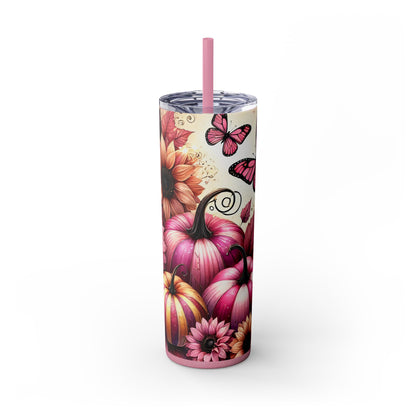 Pink Fall Skinny Tumbler 20oz| Nefty Creations