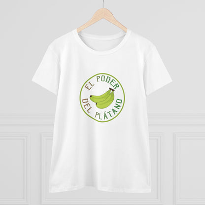 Eco-Friendly Women's Tee - "El Poder del Plátano" Design - Nefty Creations
