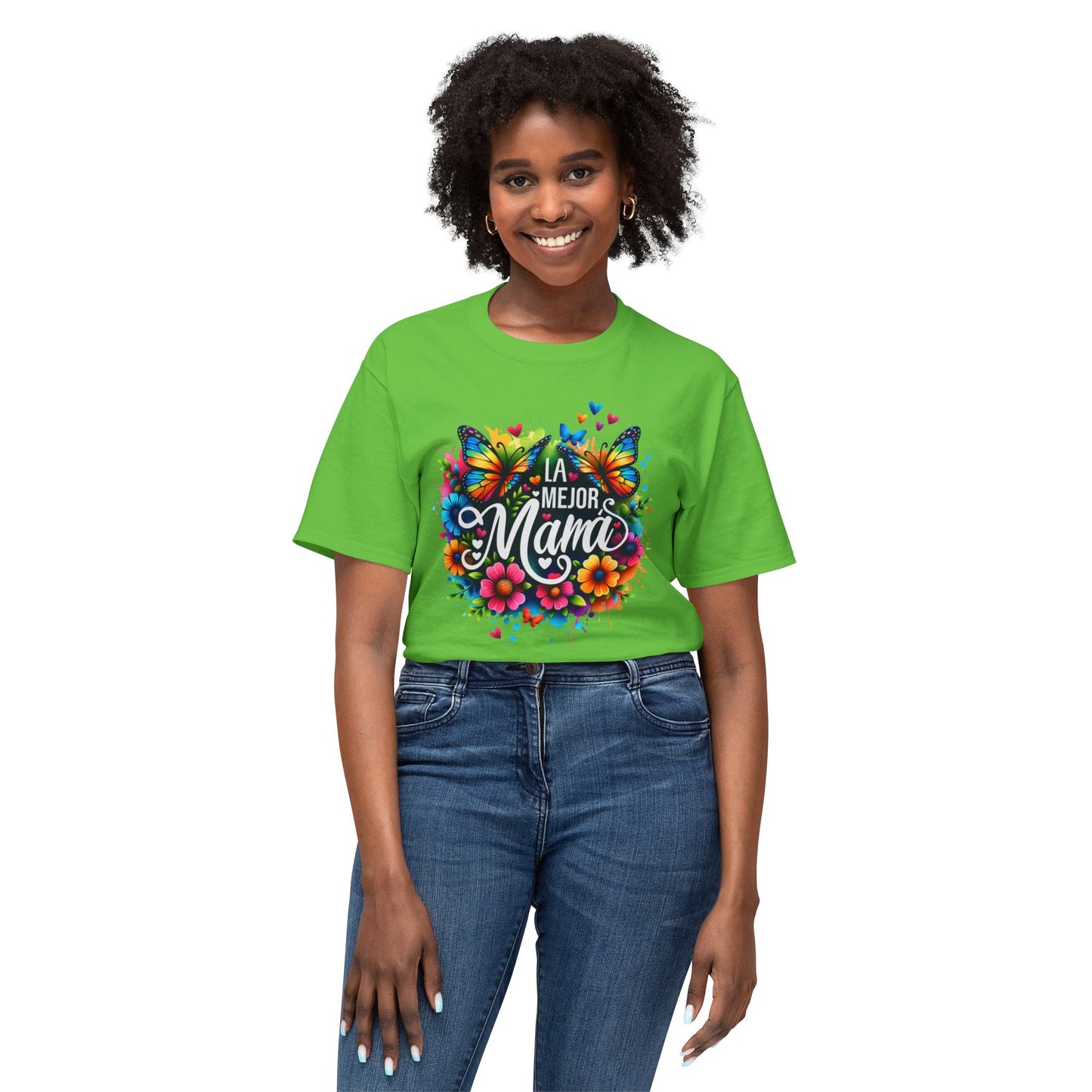 Floral 'La Mejor Mama' T-Shirt | Vibrant Unisex HD Cotton™ Tee for Moms