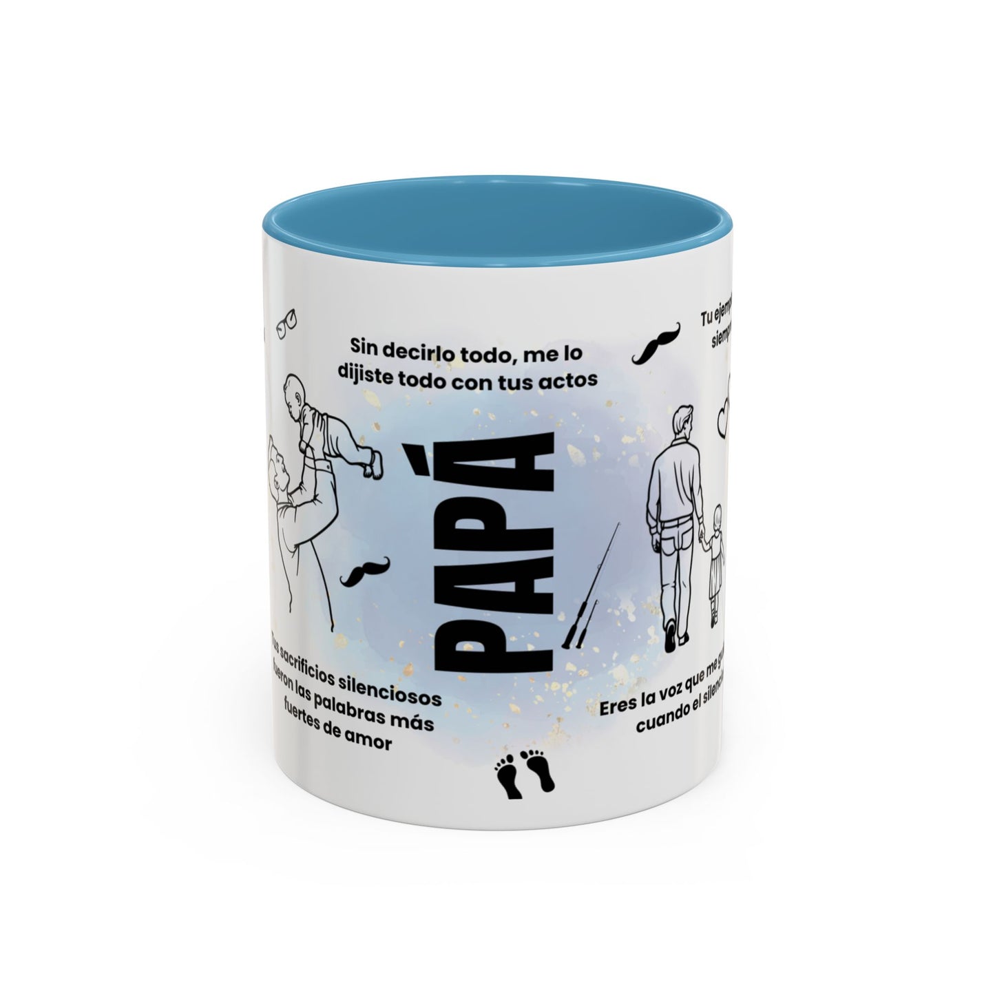 Papá Coffee Mug - Unique Dad Gift for Father's Day, Birthday, or Inspirational Moments, Black Accent Ceramic Cup - Nefty Creations