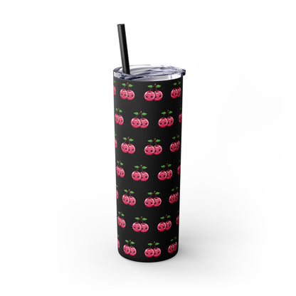 Kawaii Cherry Skinny Tumbler with Straw, 20oz| Nefty Creations - Nefty Creations