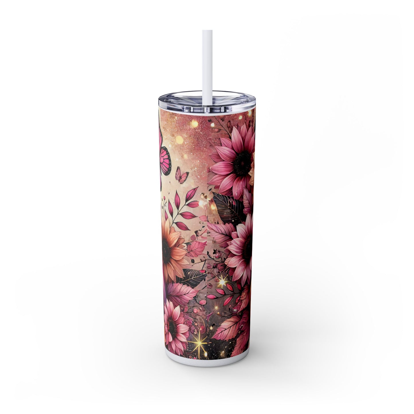 Pink Fall Skinny Tumbler 20oz| Nefty Creations