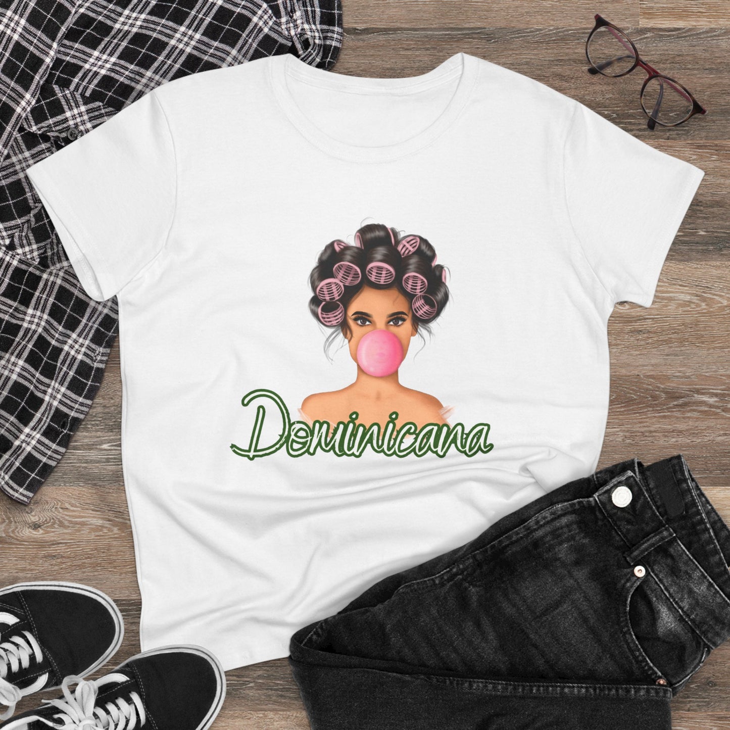 Dominicana Women's Midweight Cotton Tee - Fun & Stylish Casual Wear - Nefty Creations