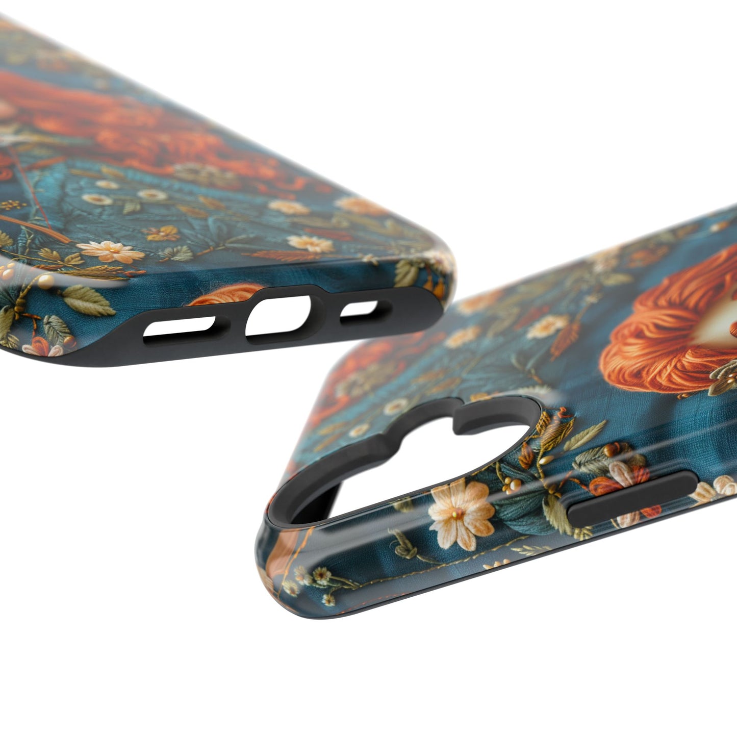 Whimsical Princess Magnetic Tough Case - Floral Design for iPhone
