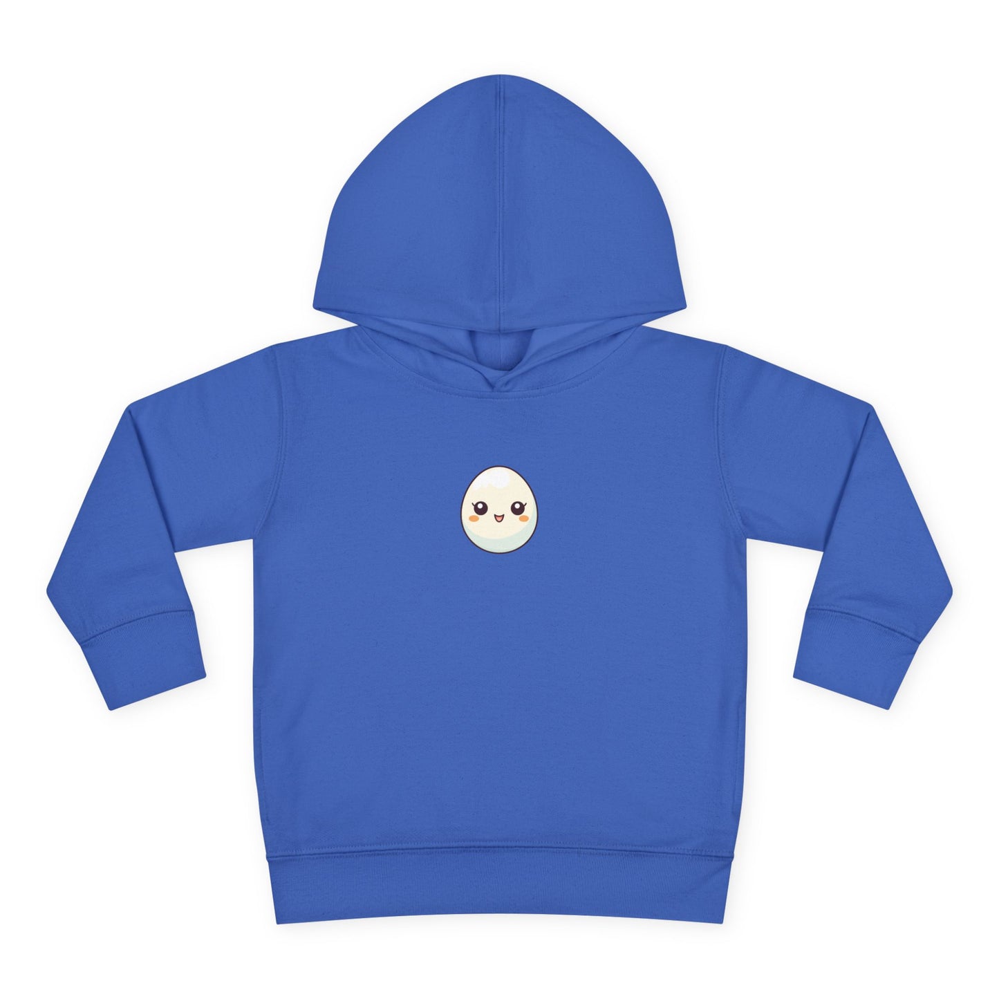 Cute Egg Graphic Toddler Fleece Hoodie - Cozy & Playful Pullover for Kids