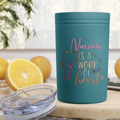 Nursing Heart Tumbler - 11oz Insulated Mug for Nurses - Nefty Creations