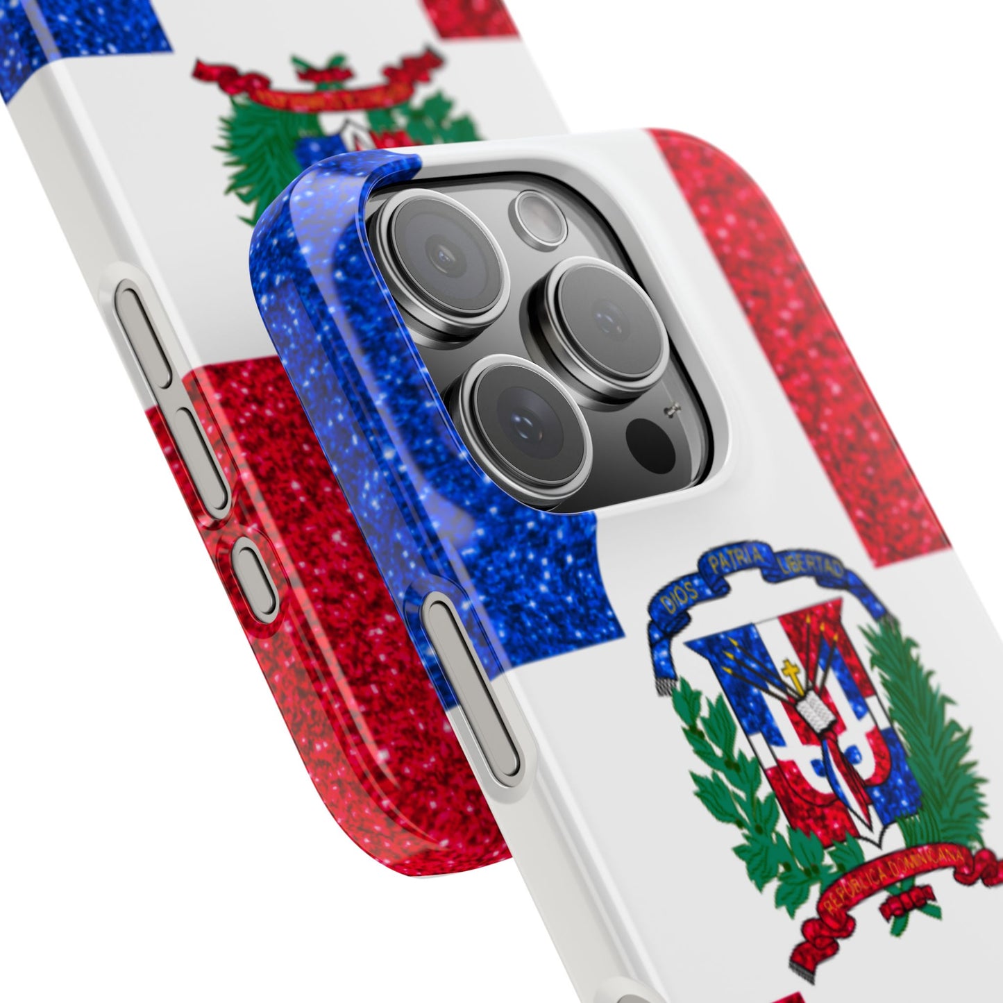 Glitter Dominican Republic Slim Phone Case - Celebrate Your Heritage in Style