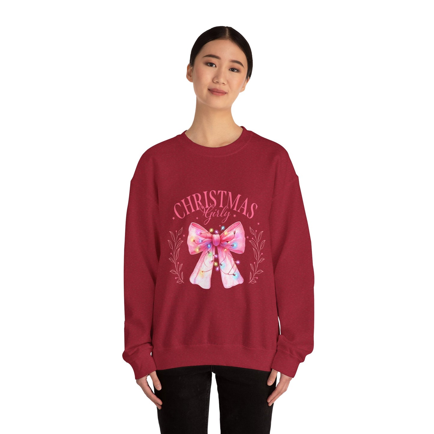 Christmas Girly Bow Sweatshirt - Nefty Creations