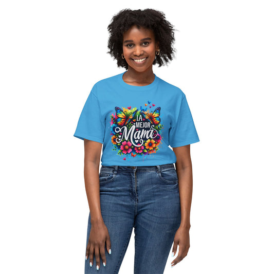 Floral 'La Mejor Mama' T-Shirt | Vibrant Unisex HD Cotton™ Tee for Moms