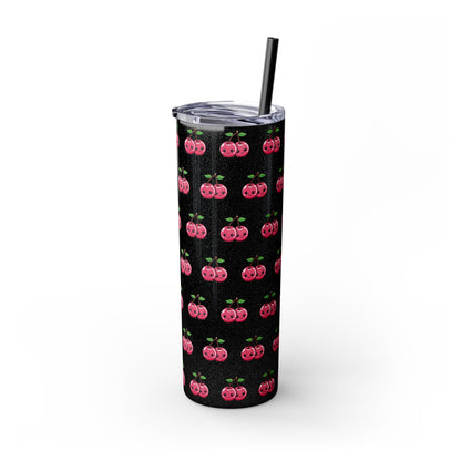 Kawaii Cherry Skinny Tumbler with Straw, 20oz| Nefty Creations - Nefty Creations