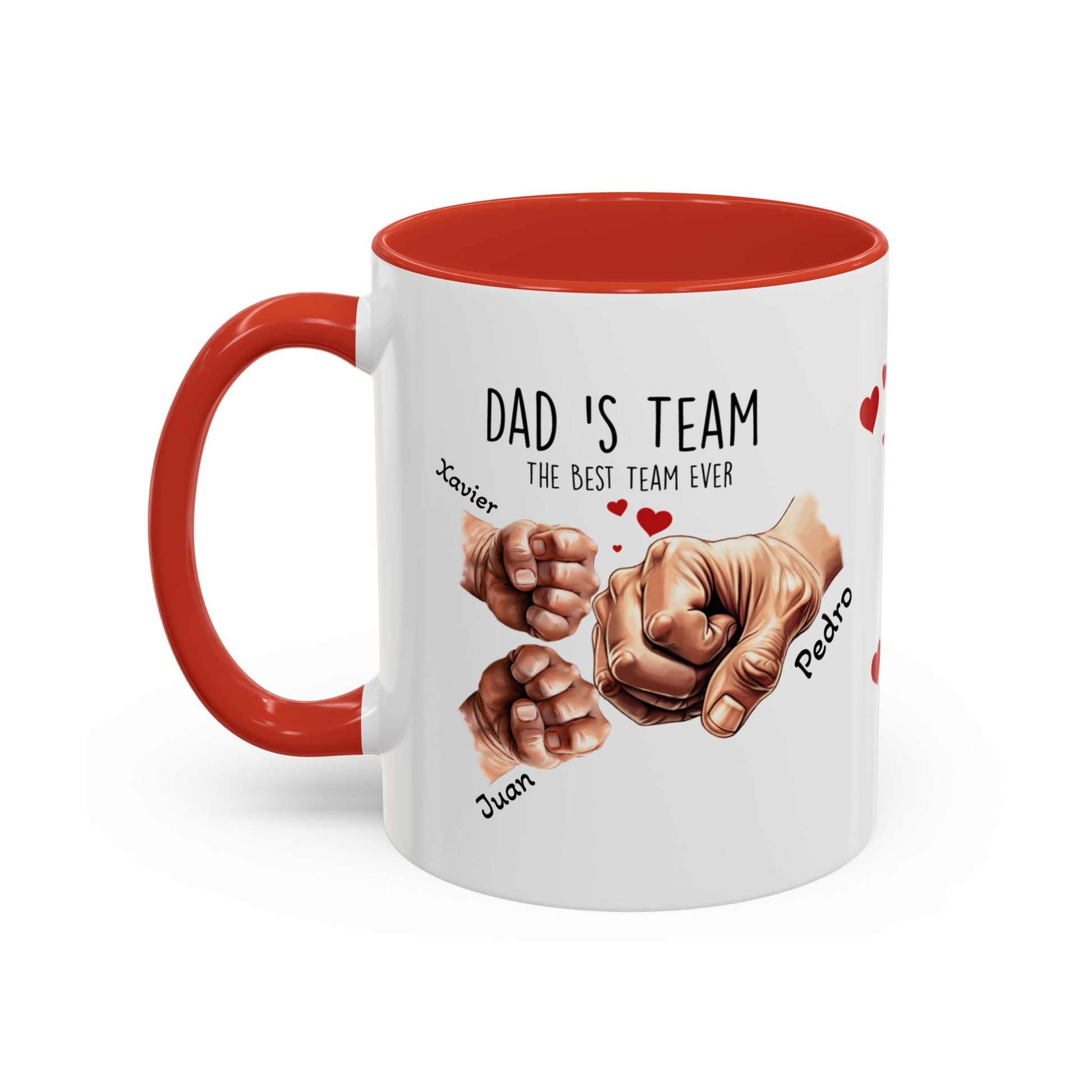 Personalized Dad's Team Coffee Mug, Gifts for Dad, Father's Day Mug, Family Keepsake, Unique Coffee Cup - Nefty Creations