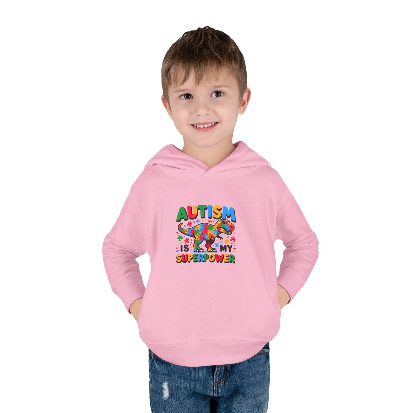 Autism Awareness Toddler Fleece Hoodie - 'Autism is My Superpower'