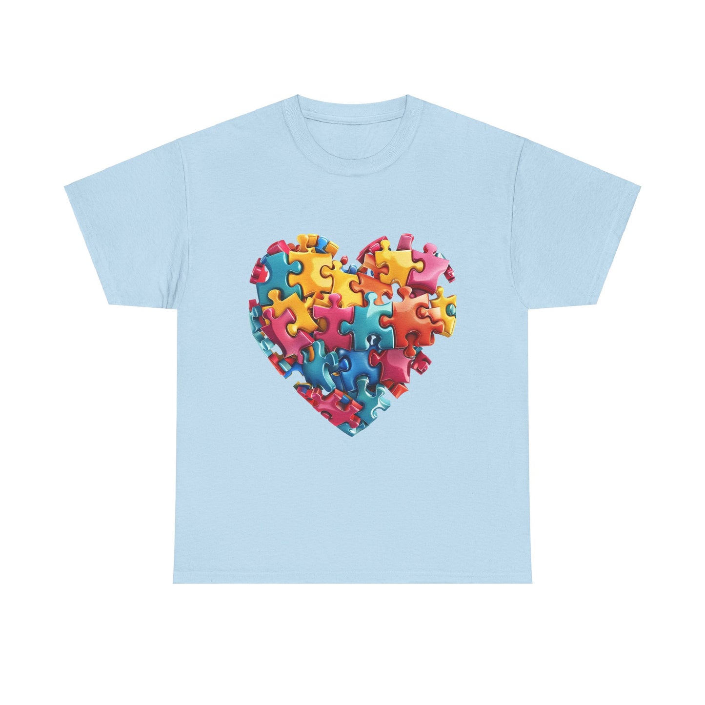 Puzzle Heart Tee - Autism Awareness Gift