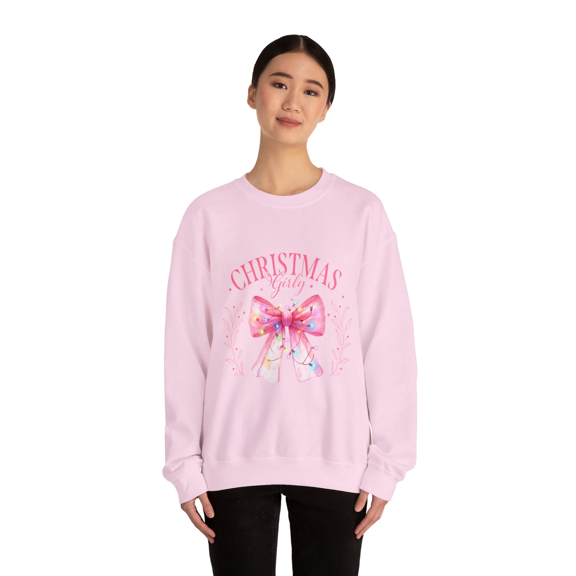 Christmas Girly Bow Sweatshirt - Nefty Creations