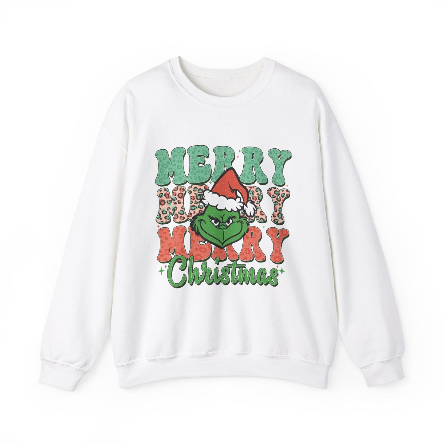 Merry Grinchmas Crewneck Sweatshirt - Festive Holiday Sweater for Christmas Celebrations - Nefty Creations