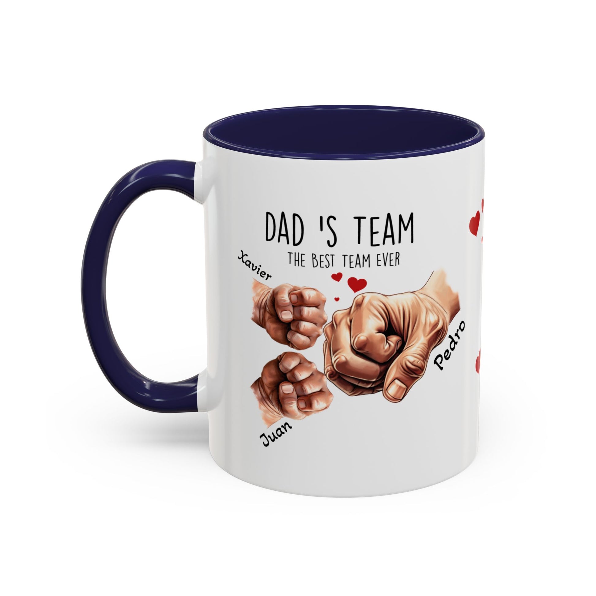 Personalized Dad's Team Coffee Mug, Gifts for Dad, Father's Day Mug, Family Keepsake, Unique Coffee Cup - Nefty Creations
