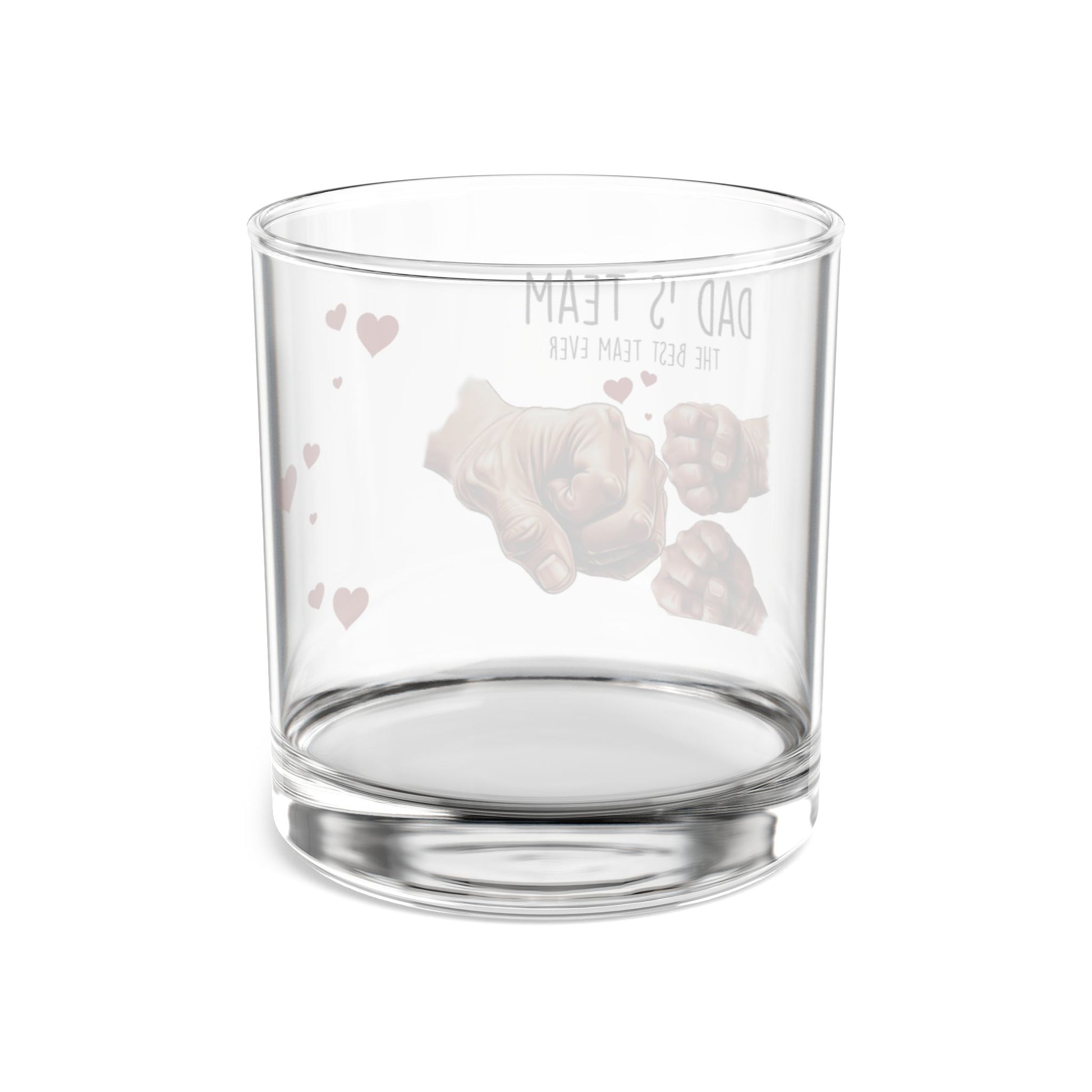Vaso de Whisky para Padre de Dos, Personalized Dad's Team Rocks Glass, 10oz - Perfect Gift for Father's Day, Celebrations, Home Bar, Unique Drinkware - Nefty Creations