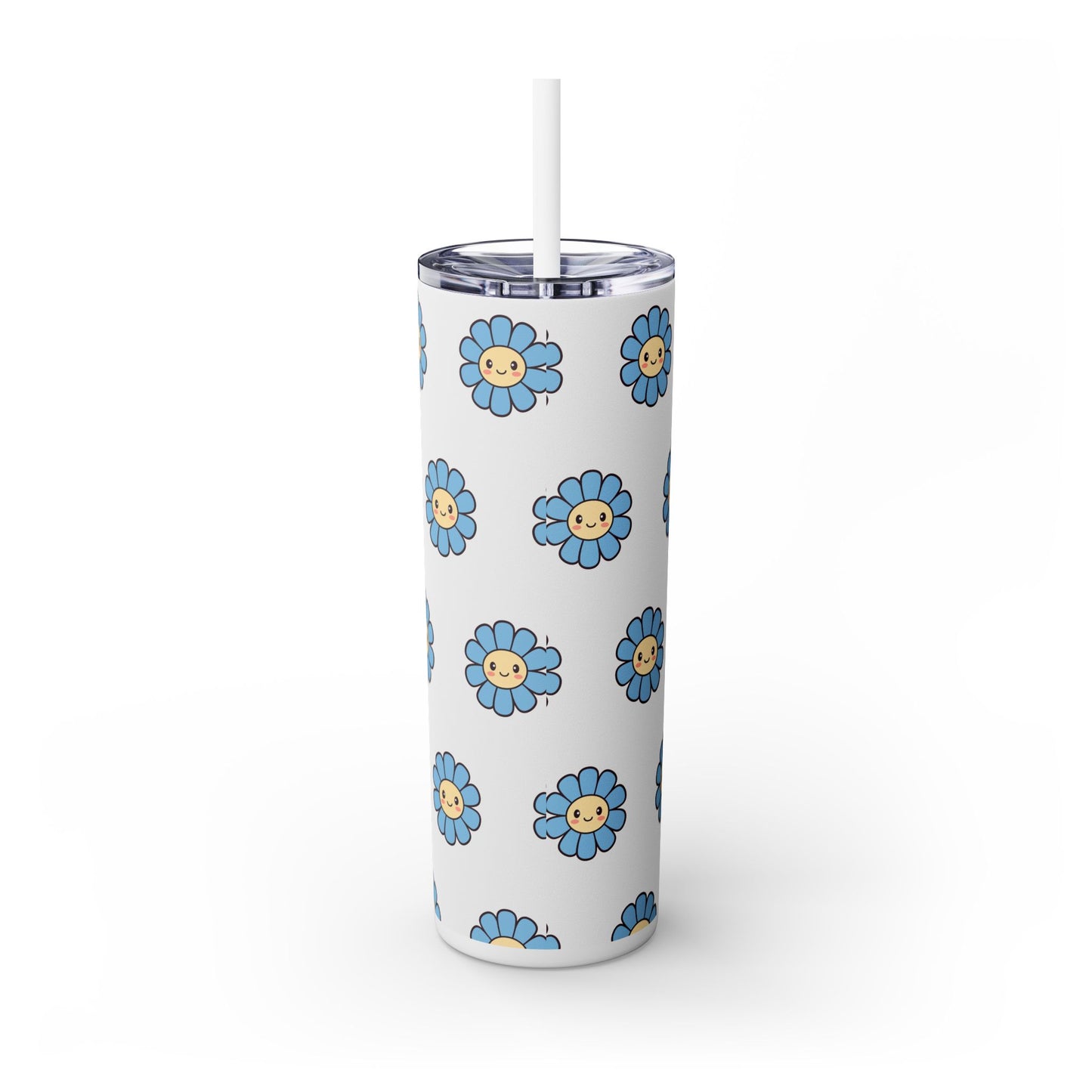 Cheerful Daisy Skinny Tumbler | Cute Floral Drinkware, 20oz, Travel Mug, Eco-Friendly, Summer Vibes, Gift for Her