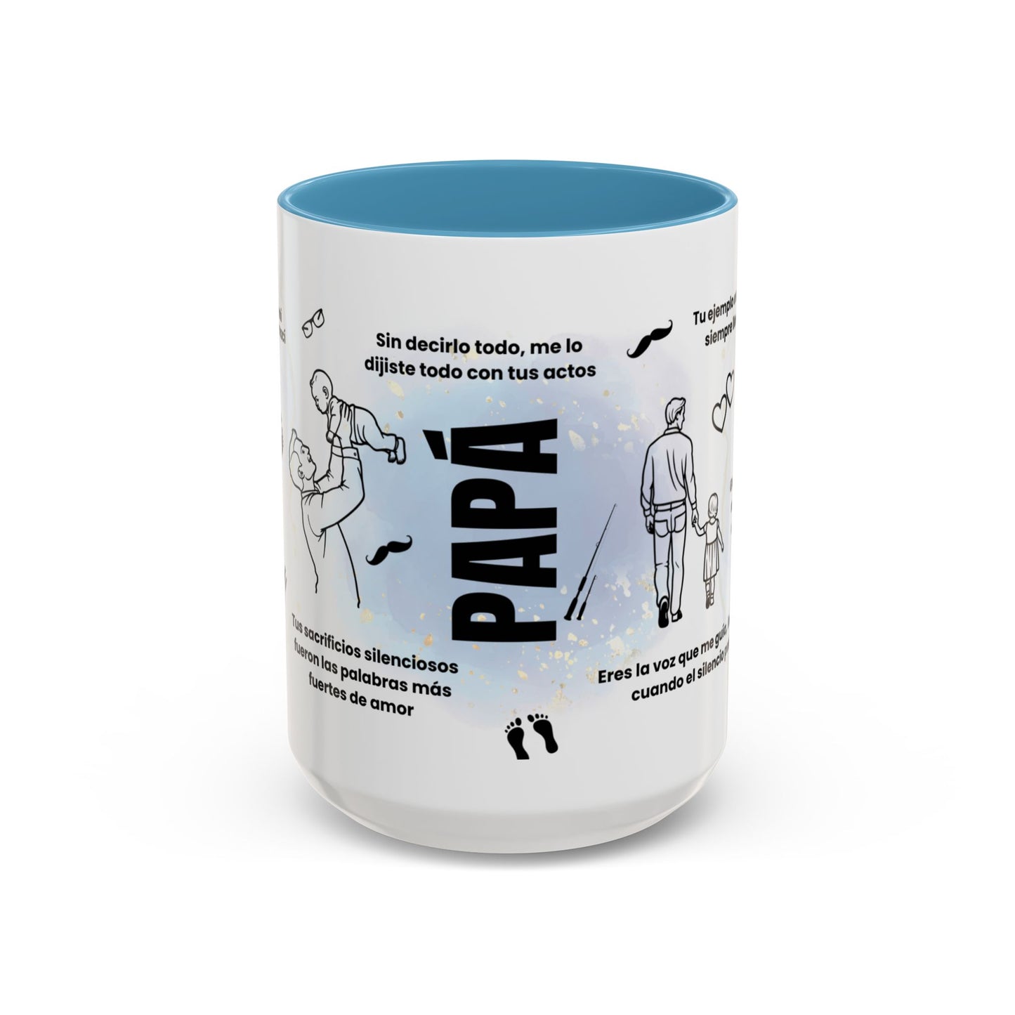 Papá Coffee Mug - Unique Dad Gift for Father's Day, Birthday, or Inspirational Moments, Black Accent Ceramic Cup - Nefty Creations