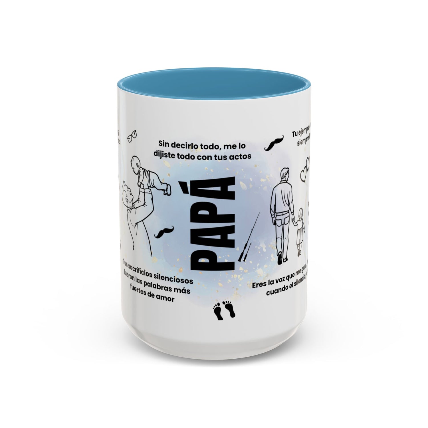 Papá Coffee Mug - Unique Dad Gift for Father's Day, Birthday, or Inspirational Moments, Black Accent Ceramic Cup - Nefty Creations