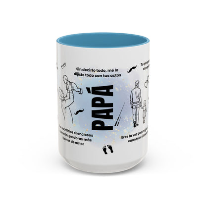 Papá Coffee Mug - Unique Dad Gift for Father's Day, Birthday, or Inspirational Moments, Black Accent Ceramic Cup - Nefty Creations