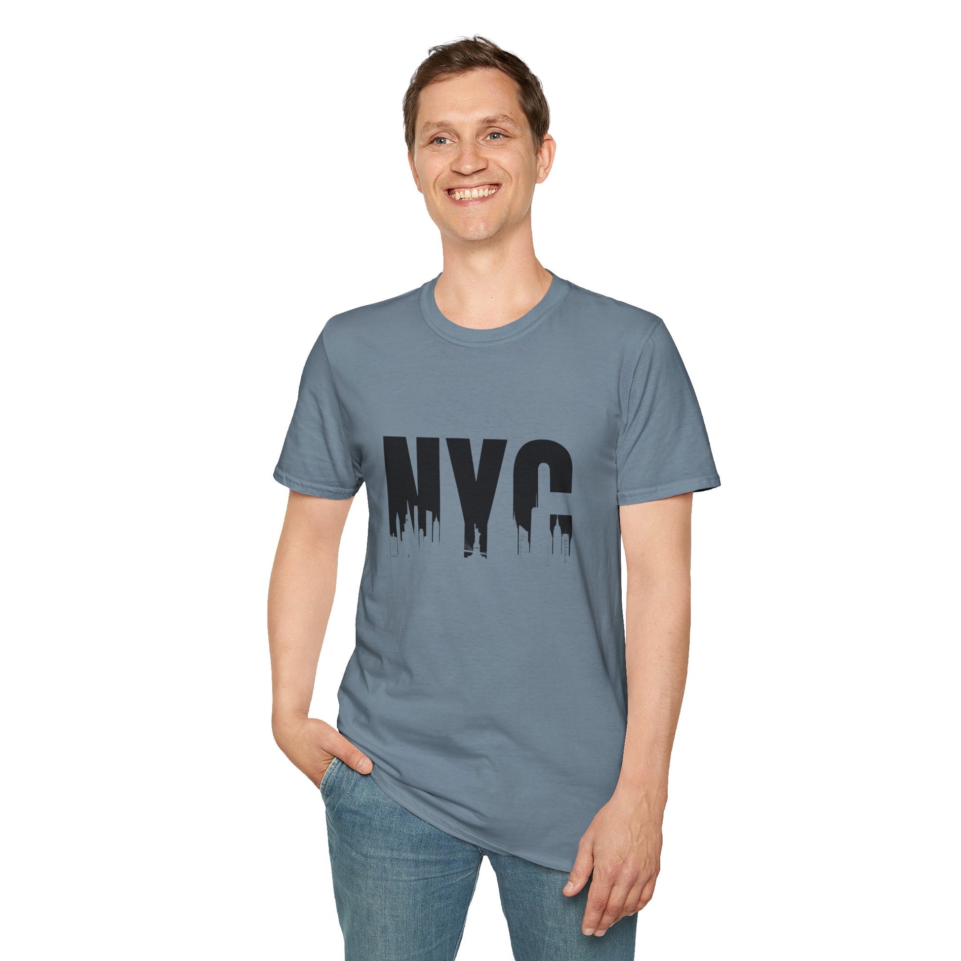 NYC Urban Unisex Softstyle T-Shirt, New York City Tee, Casual Streetwear, Gift for Travelers, Everyday Wear - Nefty Creations