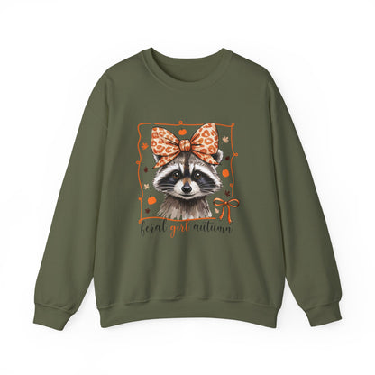 Coquette Feral Raccoon Sweatshirt| Nefty Creations - Nefty Creations