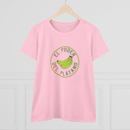 Eco-Friendly Women's Tee - "El Poder del Plátano" Design - Nefty Creations