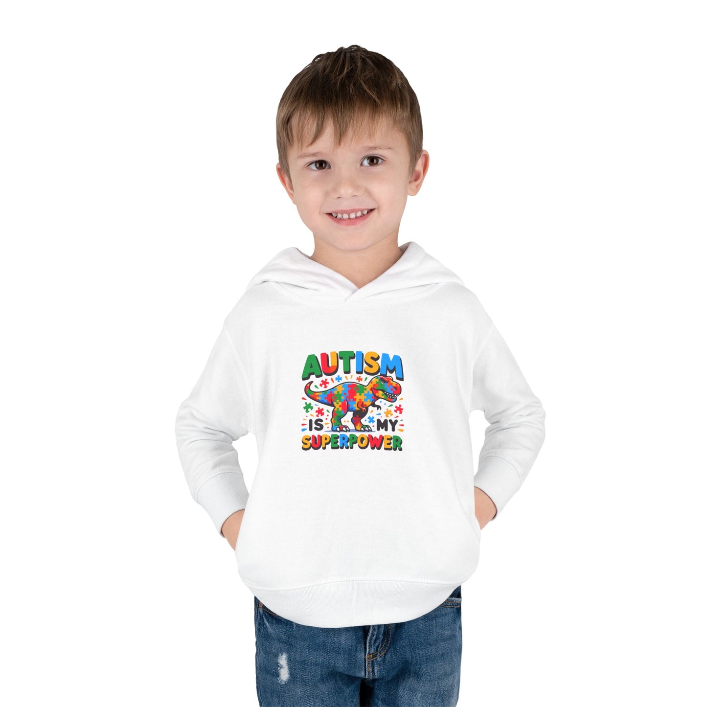 Autism Awareness Toddler Fleece Hoodie - 'Autism is My Superpower'