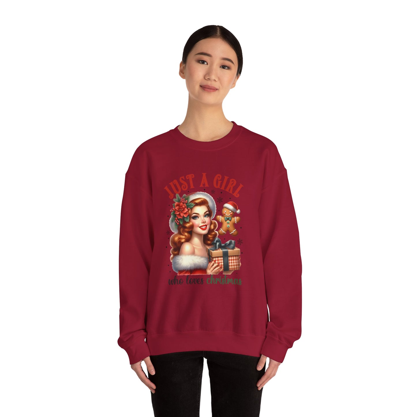 Pin Up Girl Christmas Sweatshirt - Nefty Creations