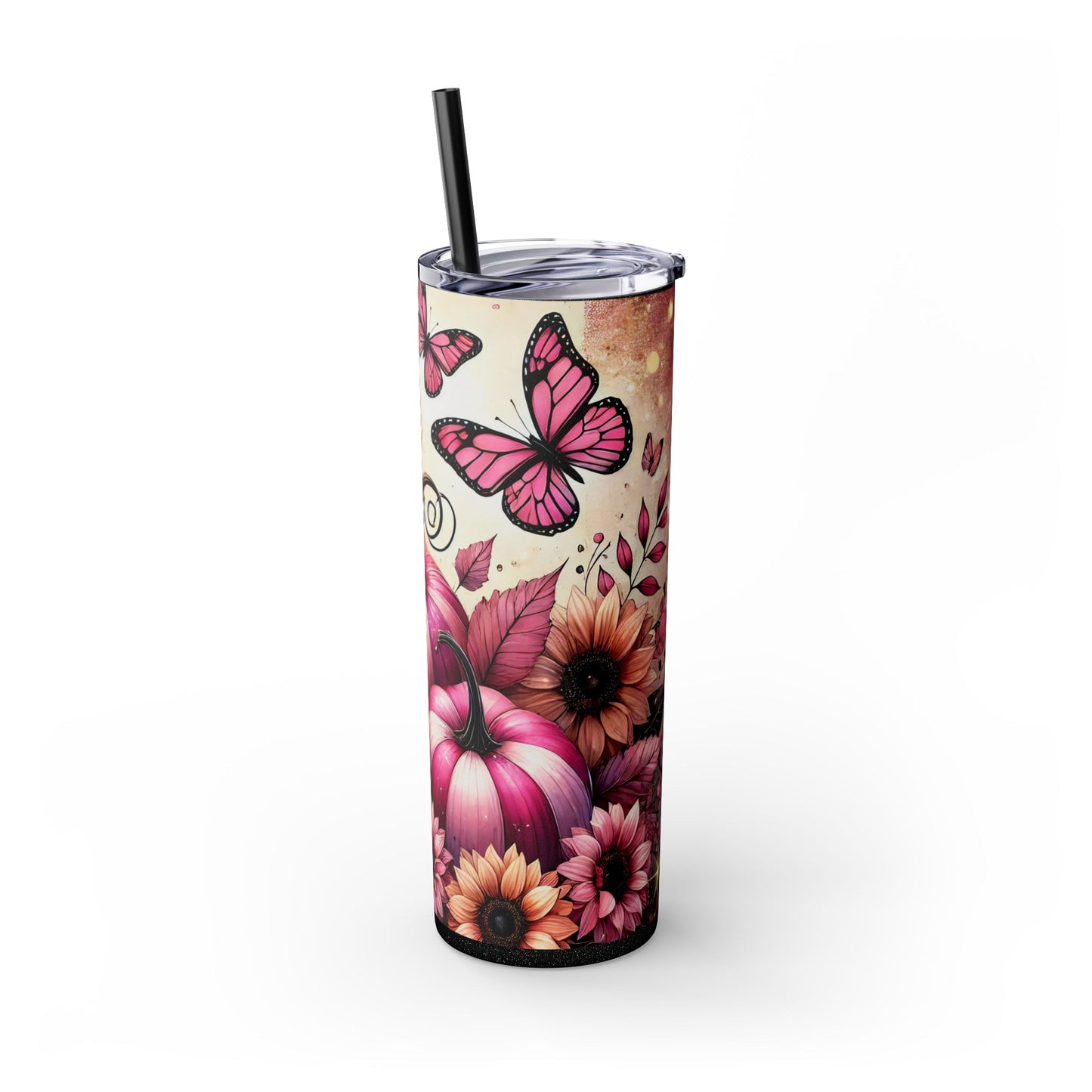 Pink Fall Skinny Tumbler 20oz| Nefty Creations