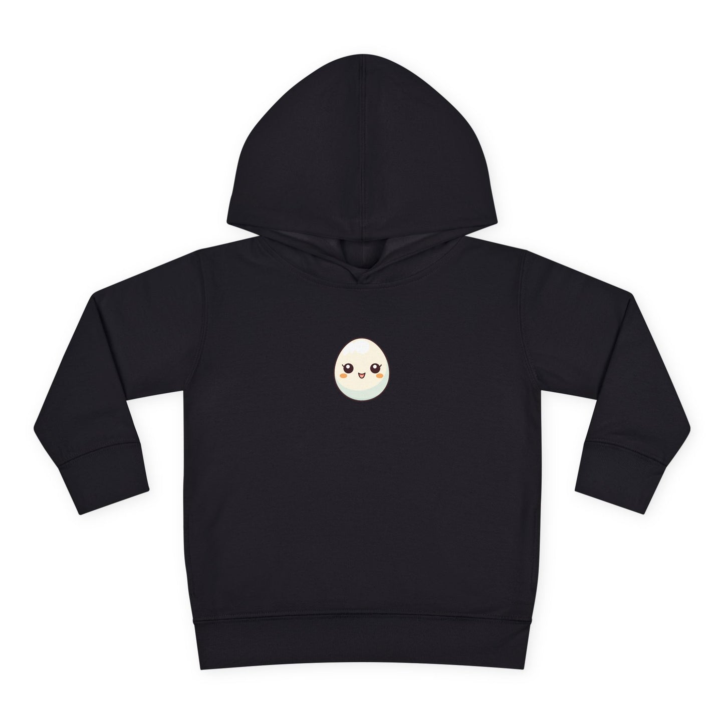 Cute Egg Graphic Toddler Fleece Hoodie - Cozy & Playful Pullover for Kids