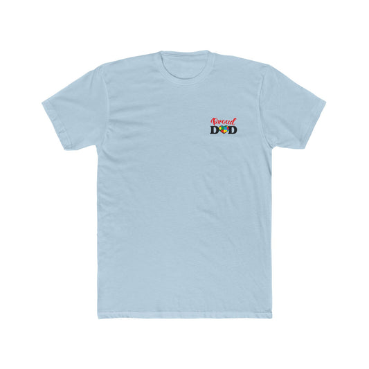 Proud Dad Unisex Cotton Crew Tee - Perfect Gift for Father's Day - Autism Awareness