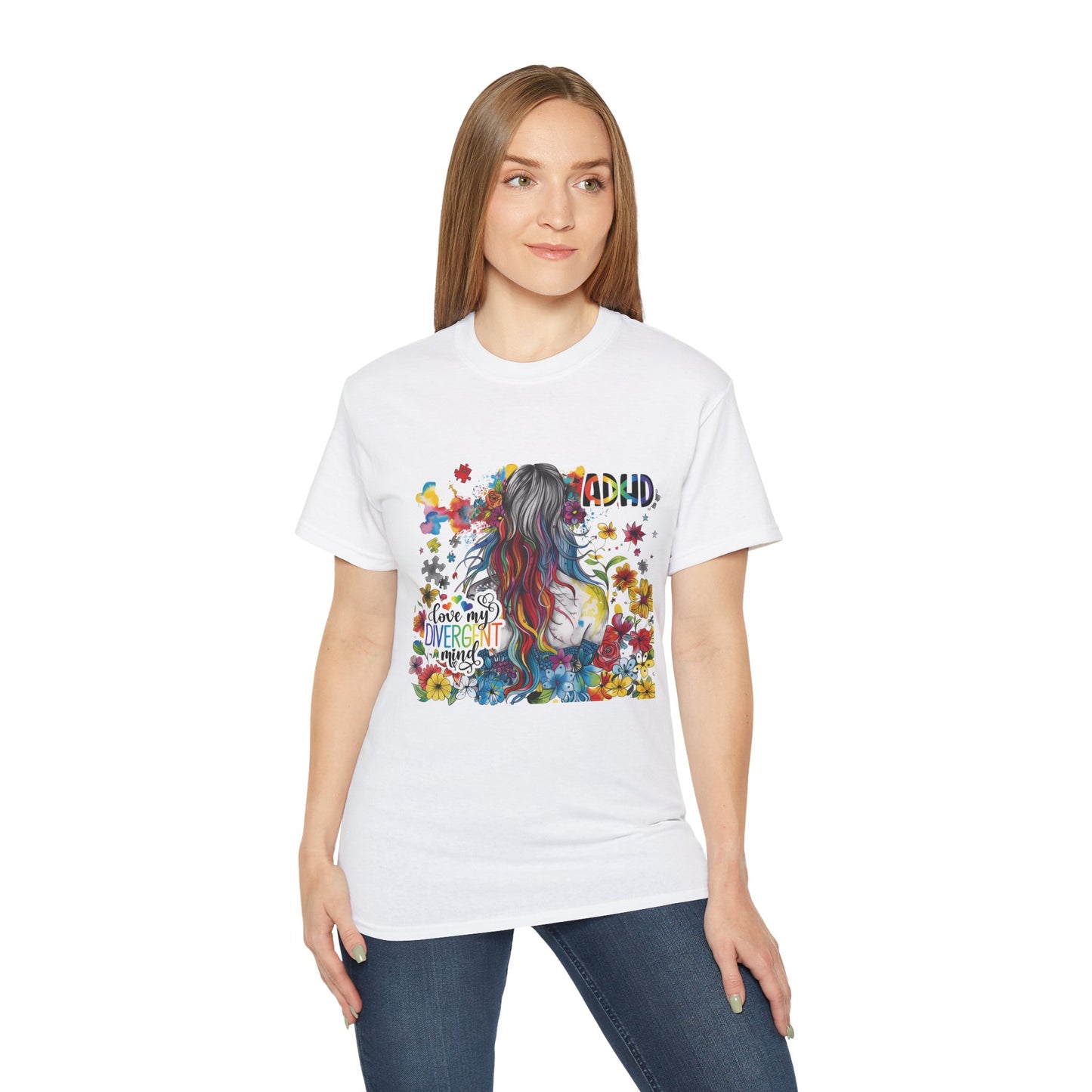 ADHD Awareness Unisex Ultra Cotton Tee - Love My Divergent Minds