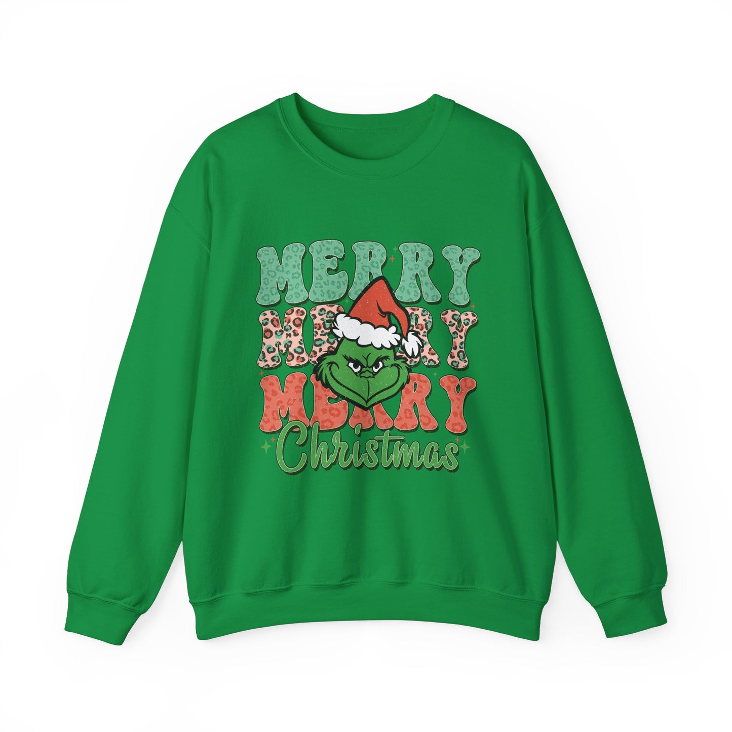 Merry Grinchmas Crewneck Sweatshirt - Festive Holiday Sweater for Christmas Celebrations - Nefty Creations