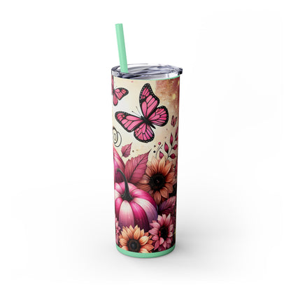 Pink Fall Skinny Tumbler 20oz| Nefty Creations