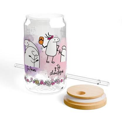 Vaso para el dia de las madres, Mother's Day Glass, Mexican Mom Gift, Dia de las Madres Present, 16oz Sipper Cup, Gift for Her - Nefty Creations