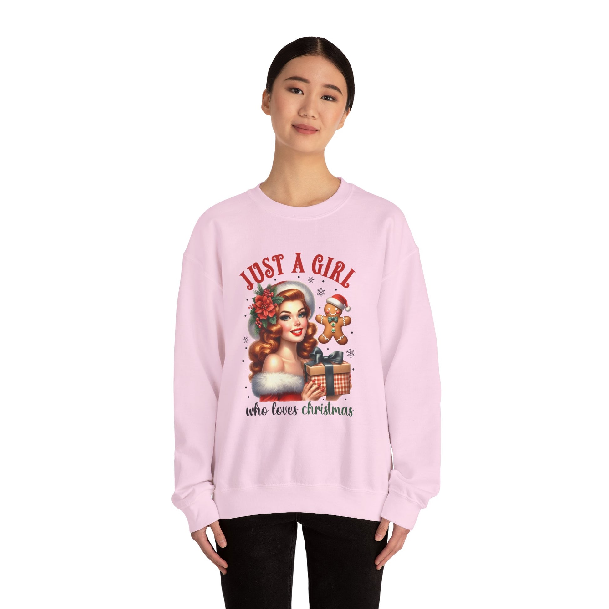 Pin Up Girl Christmas Sweatshirt - Nefty Creations
