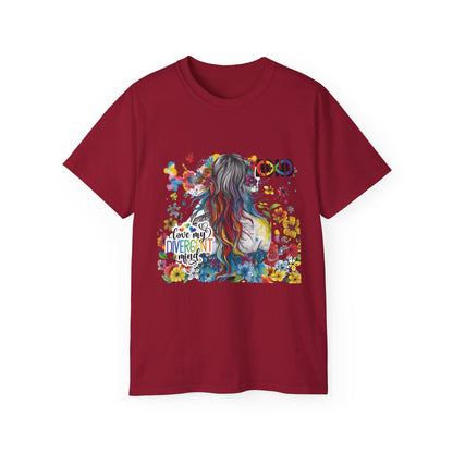 ADHD Awareness Unisex Ultra Cotton Tee - Love My Divergent Minds - Nefty Creations
