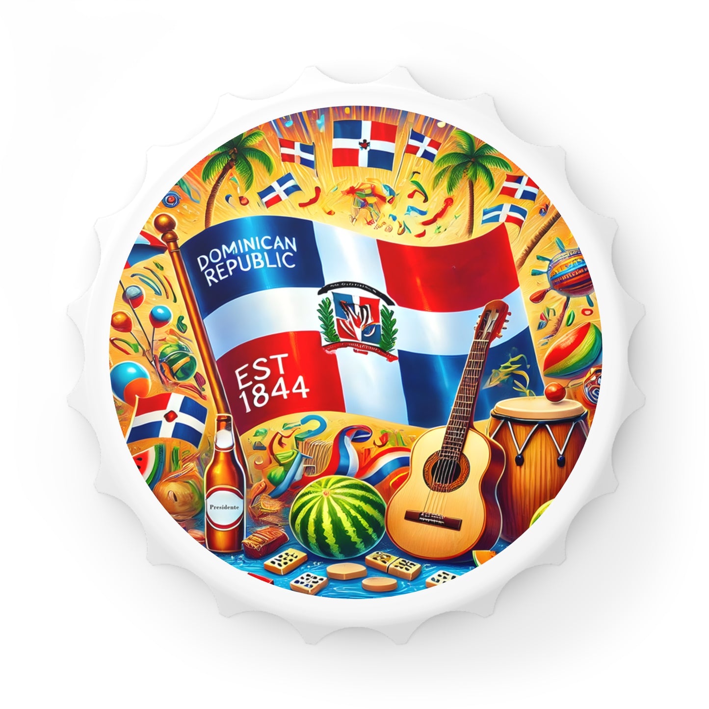 Dominican Republic Bottle Opener - Vibrant Souvenir Gift for Celebrations