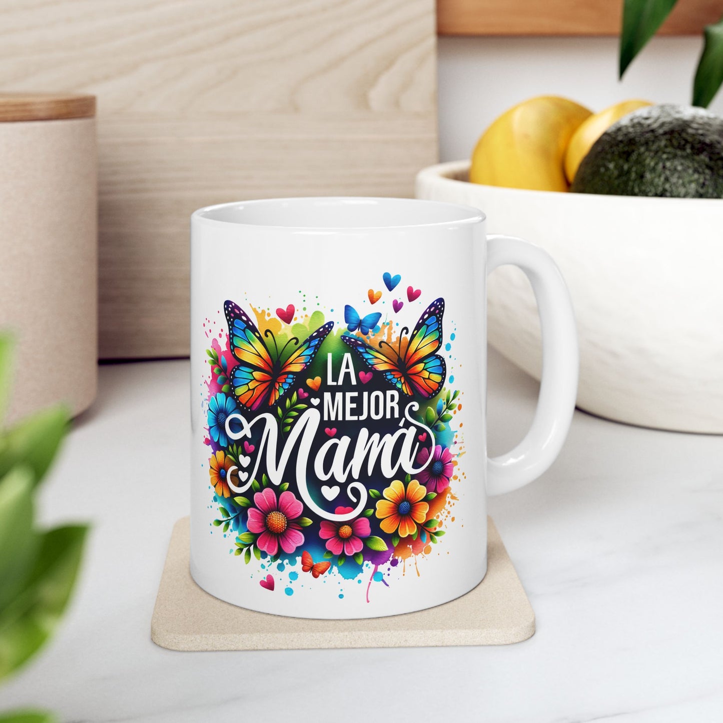 Colorful Butterfly Ceramic Mug for Mom - 11oz & 15oz