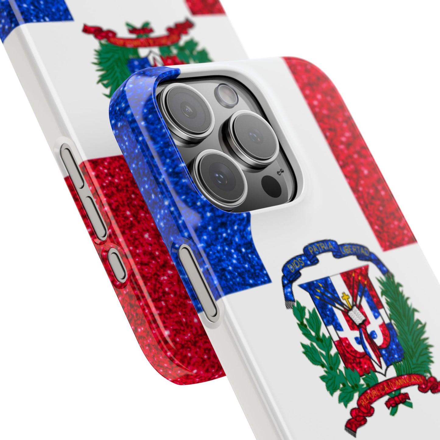 Glitter Dominican Republic Slim Phone Case - Celebrate Your Heritage in Style