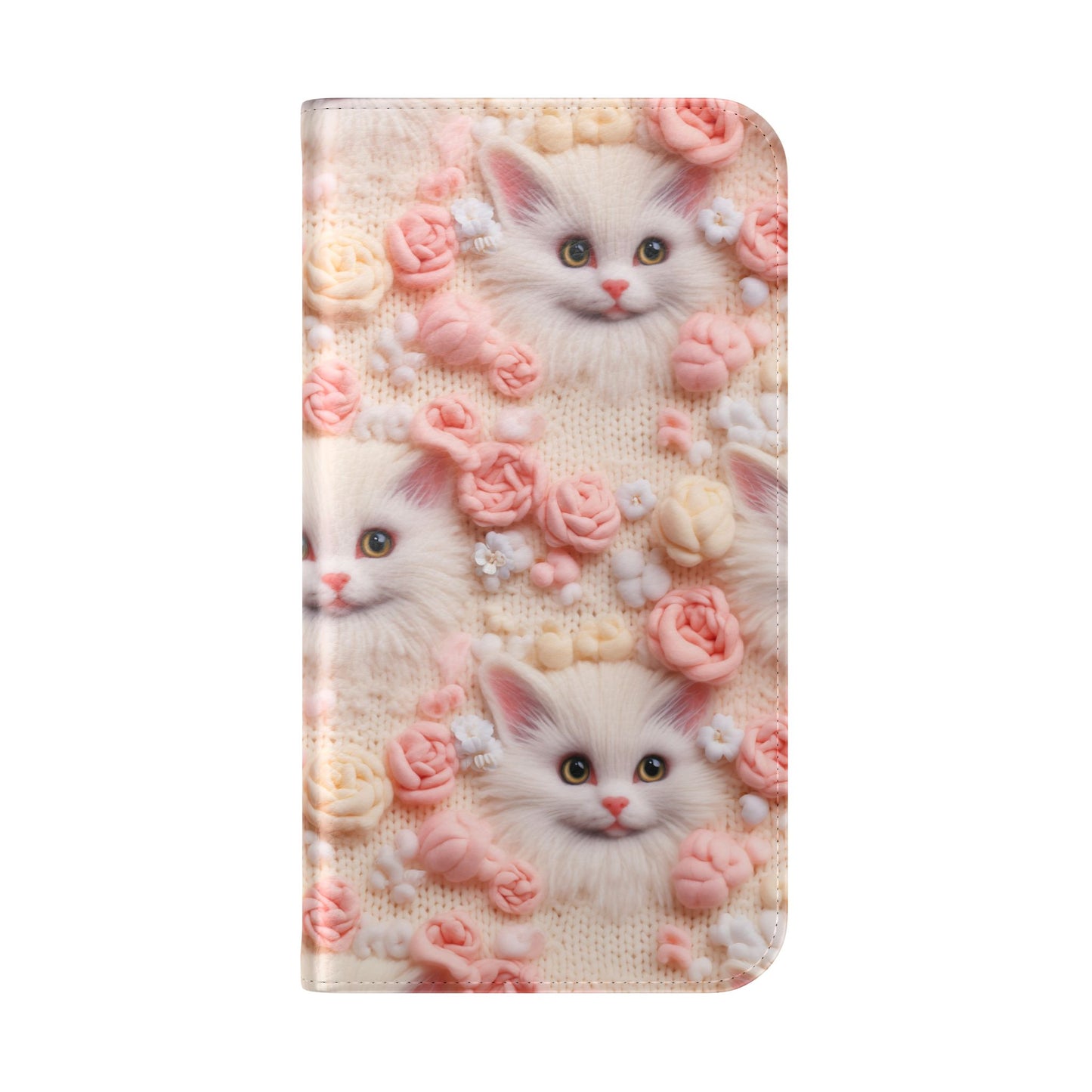 Floral Cat Flip Case for Stylish Protection Iphone 16