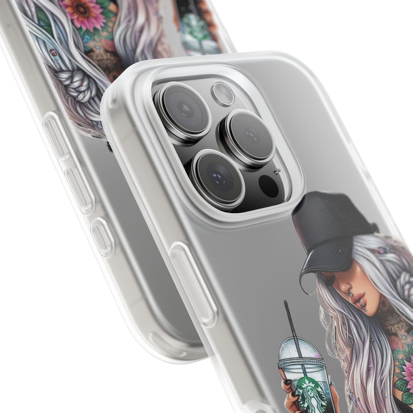 Stylish Floral Tattoo iPhone Flexi Case