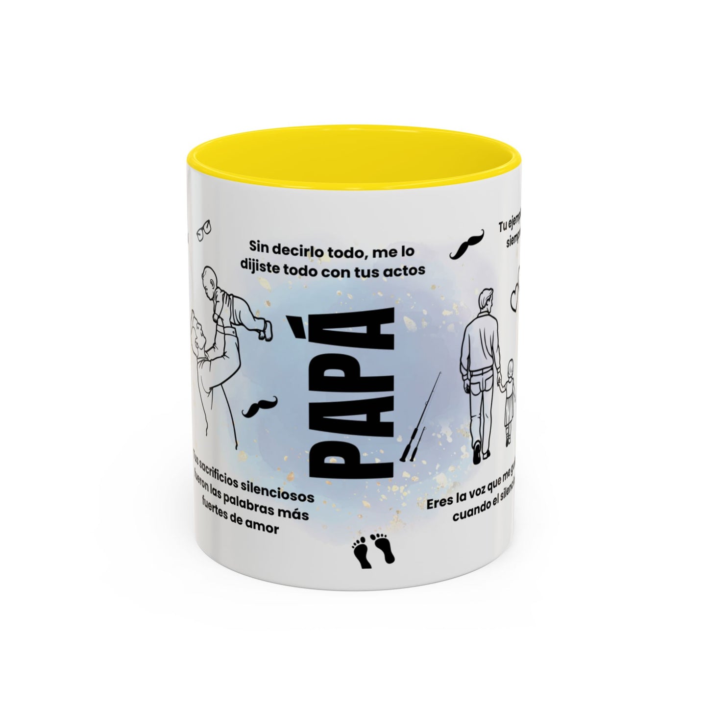 Papá Coffee Mug - Unique Dad Gift for Father's Day, Birthday, or Inspirational Moments, Black Accent Ceramic Cup - Nefty Creations