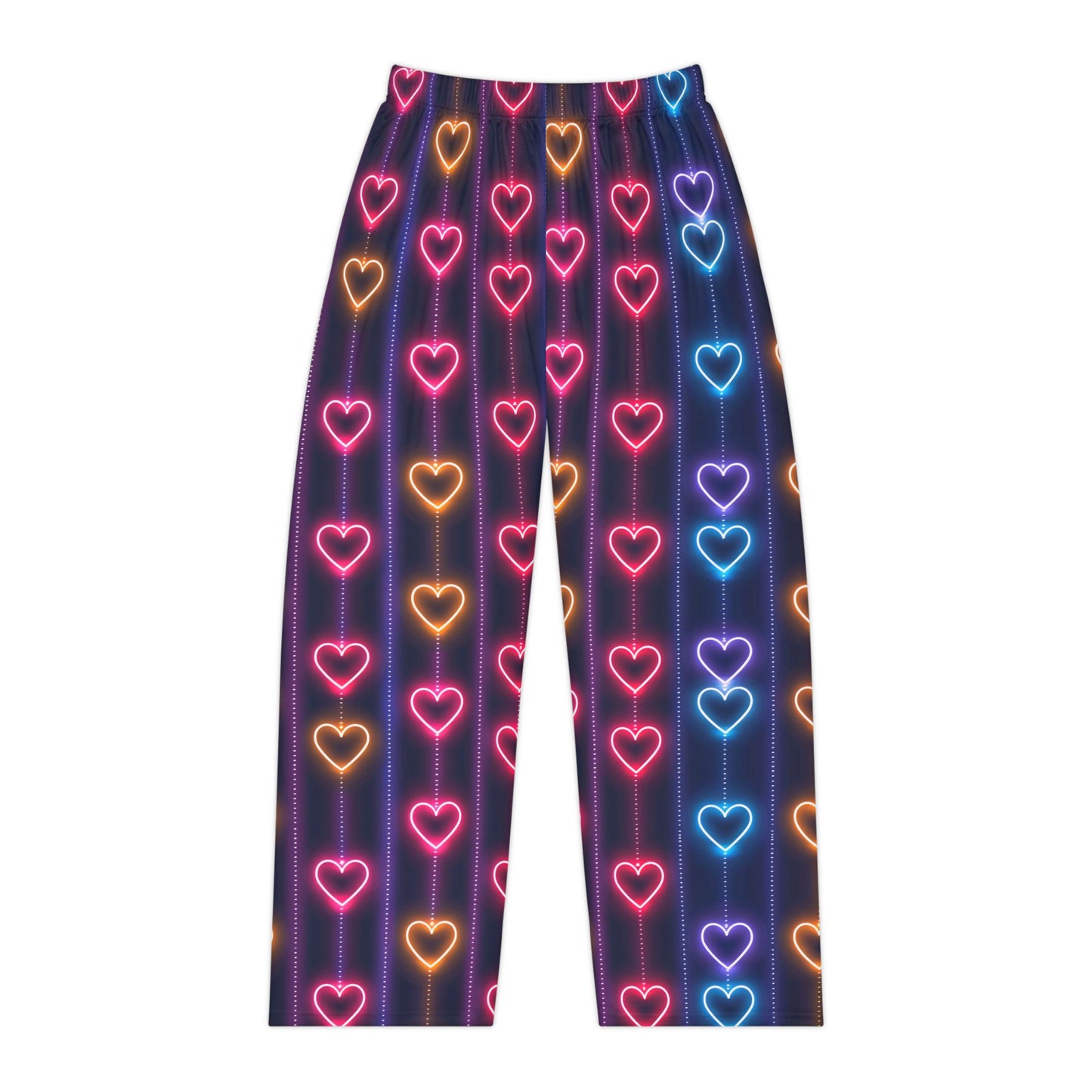Neon Hearts Women's Pajama Pants - Valentine's Day Gift