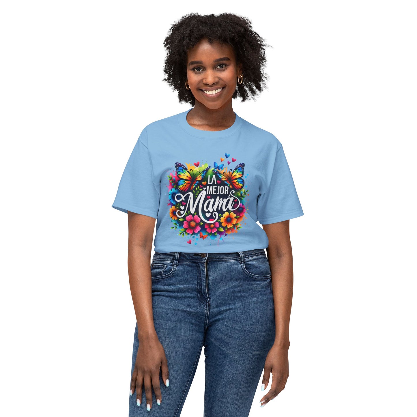 Floral 'La Mejor Mama' T-Shirt | Vibrant Unisex HD Cotton™ Tee for Moms