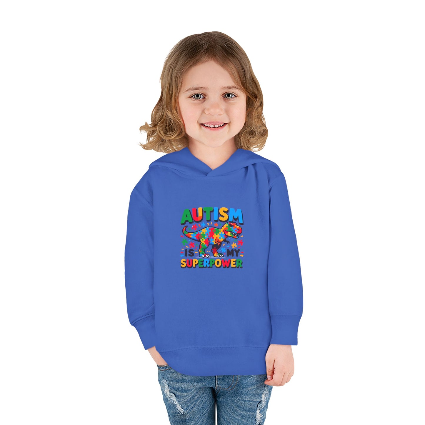 Autism Awareness Toddler Fleece Hoodie - 'Autism is My Superpower'